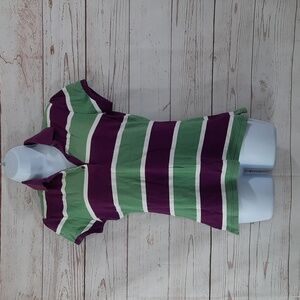 Arizona Jean Company Purple and Green Polo
